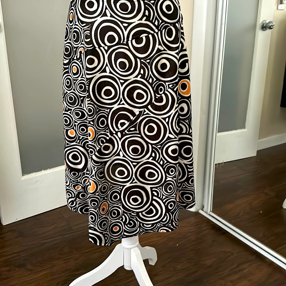 Zara swingy black and white skirt.